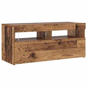 TV stolek s LED old wood 90 x 35 x 40 cm kompozitní dřevo - obrázek 7