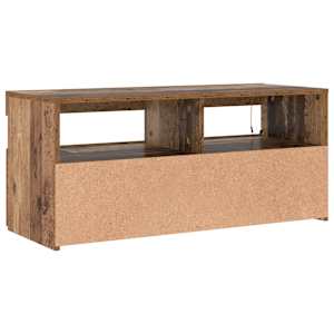 TV stolek s LED old wood 90 x 35 x 40 cm kompozitní dřevo - obrázek 9