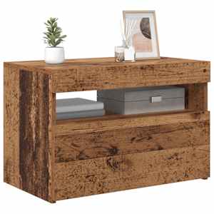TV stolek s LED old wood 60 x 35 x 40 cm kompozitní dřevo - obrázek 14