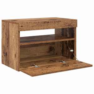 TV stolek s LED old wood 60 x 35 x 40 cm kompozitní dřevo - obrázek 15