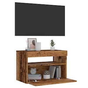 TV stolek s LED old wood 60 x 35 x 40 cm kompozitní dřevo - obrázek 3