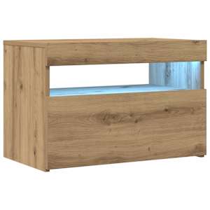 TV stolek s LED dub artisan 60 x 35 x 40 cm kompozitní dřevo - obrázek 4