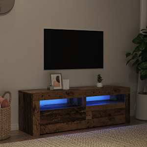 TV stolek s LED old wood 120 x 35 x 40 cm kompozitní dřevo - obrázek 3