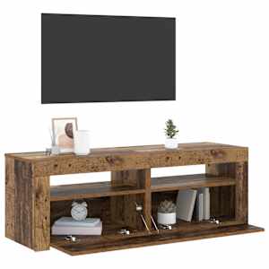 TV stolek s LED old wood 120 x 35 x 40 cm kompozitní dřevo - obrázek 5