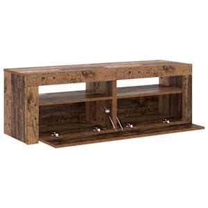 TV stolek s LED old wood 120 x 35 x 40 cm kompozitní dřevo - obrázek 10
