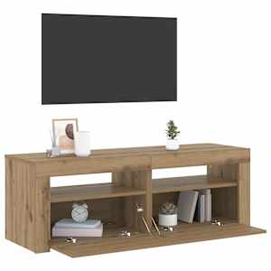 TV stolek s LED dub artisan 120 x 35 x 40 cm kompozitní dřevo - obrázek 5