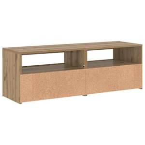 TV stolek s LED dub artisan 120 x 35 x 40 cm kompozitní dřevo - obrázek 9