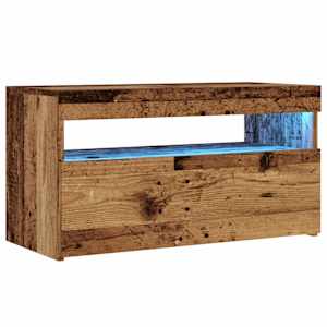 TV stolek s LED old wood 75 x 35 x 40 cm kompozitní dřevo - obrázek 5