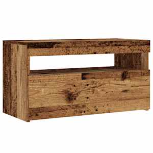 TV stolek s LED old wood 75 x 35 x 40 cm kompozitní dřevo - obrázek 6