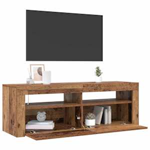 TV stolek s LED old wood 120 x 35 x 40 cm kompozitní dřevo - obrázek 5
