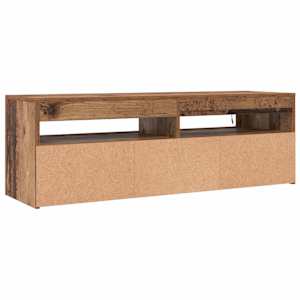 TV stolek s LED old wood 120 x 35 x 40 cm kompozitní dřevo - obrázek 9