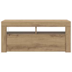 TV stolek s LED dub artisan 90 x 35 x 40 cm kompozitní dřevo - obrázek 6