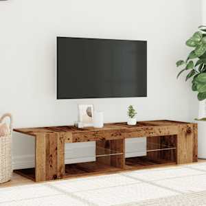 TV stolek s LED old wood 135 x 39 x 30 cm kompozitní dřevo - obrázek 4