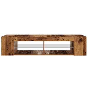 TV stolek s LED old wood 135 x 39 x 30 cm kompozitní dřevo - obrázek 7