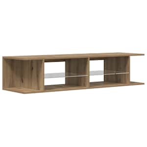 TV stolek s LED dub artisan 135 x 39 x 30 cm kompozitní dřevo - obrázek 9