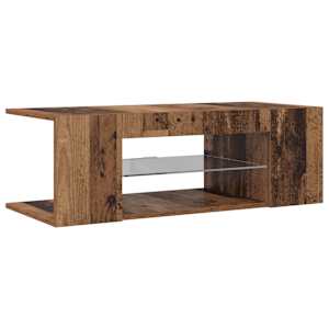 TV stolek s LED old wood 90 x 39 x 30 cm kompozitní dřevo - obrázek 7