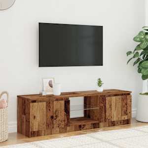 TV stolek s LED old wood 120 x 30 x 36 cm kompozitní dřevo - obrázek 3