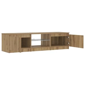 TV stolek s LED dub artisan 140 x 40 x 36 cm kompozitní dřevo - obrázek 10
