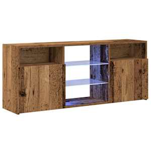 TV stolek s LED old wood 120 x 30 x 50 cm kompozitní dřevo - obrázek 3