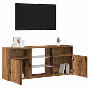 TV stolek s LED old wood 120 x 30 x 50 cm kompozitní dřevo - obrázek 5