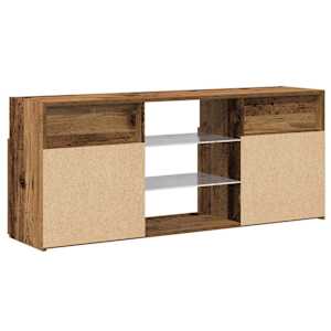 TV stolek s LED old wood 120 x 30 x 50 cm kompozitní dřevo - obrázek 9