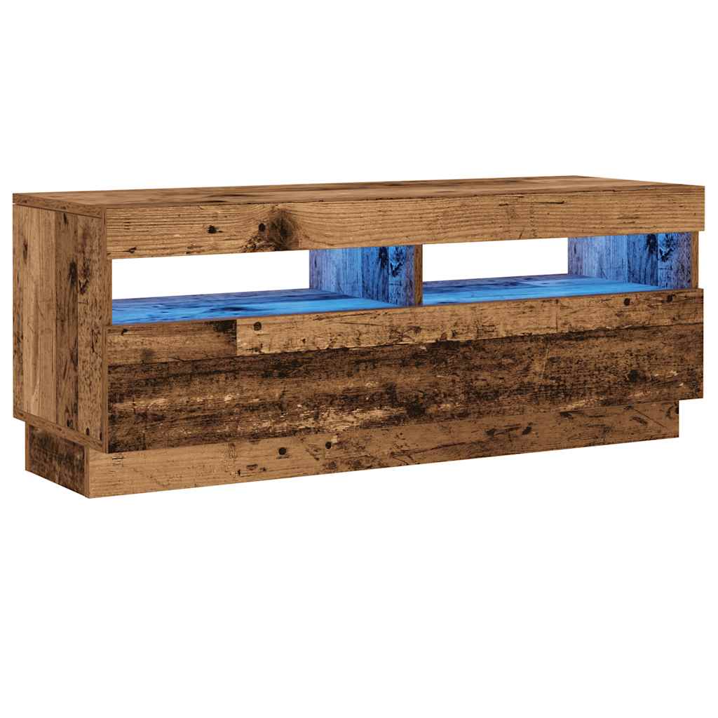 Thumbnail - vidaXL TV-Schrank mit LED-Leuchten Altholz-Optik 100x35x40 cm