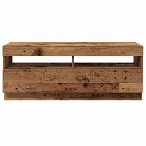 TV stolek s LED old wood 100 x 35 x 40 cm kompozitní dřevo - obrázek 6