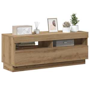 TV skříňka s LED dub artisan 100 x 35 x 40 cm kompozitní dřevo - obrázek 4