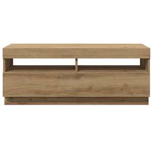 TV skříňka s LED dub artisan 100 x 35 x 40 cm kompozitní dřevo - obrázek 6