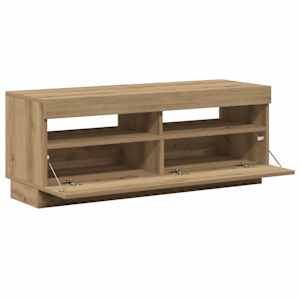 TV skříňka s LED dub artisan 100 x 35 x 40 cm kompozitní dřevo - obrázek 7