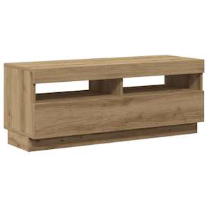 TV skříňka s LED dub artisan 100 x 35 x 40 cm kompozitní dřevo - obrázek 14