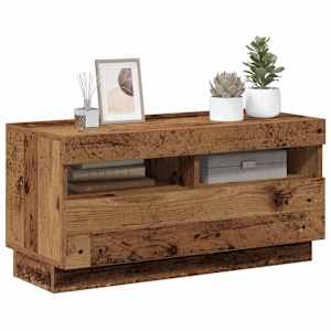 TV stolek s LED old wood 80 x 35 x 40 cm kompozitní dřevo - obrázek 5