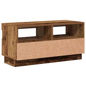 TV stolek s LED old wood 80 x 35 x 40 cm kompozitní dřevo - obrázek 8