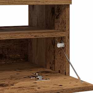 TV stolek s LED old wood 80 x 35 x 40 cm kompozitní dřevo - obrázek 10