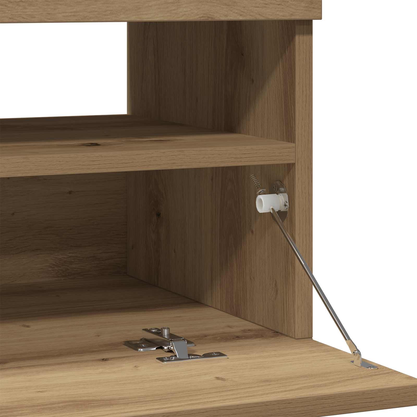 vidaXL Tv-meubel met LED 80x35x40 cm bewerkt hout artisanaal eiken