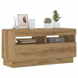 TV skříňka s LED dub artisan 80 x 35 x 40 cm kompozitní dřevo - obrázek 5