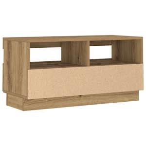 TV skříňka s LED dub artisan 80 x 35 x 40 cm kompozitní dřevo - obrázek 7