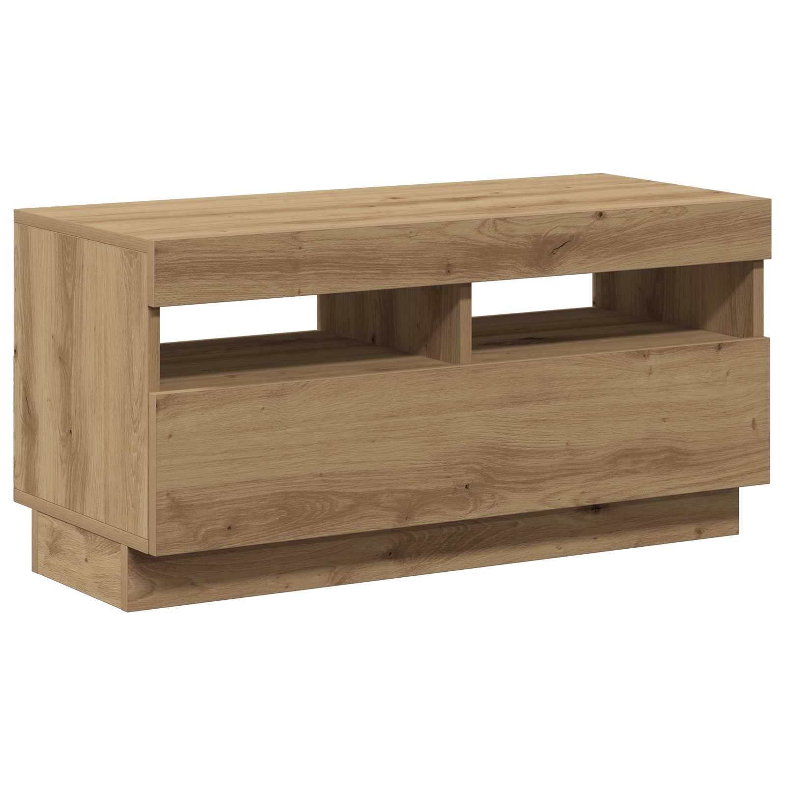 vidaXL Tv-meubel met LED 80x35x40 cm bewerkt hout artisanaal eiken
