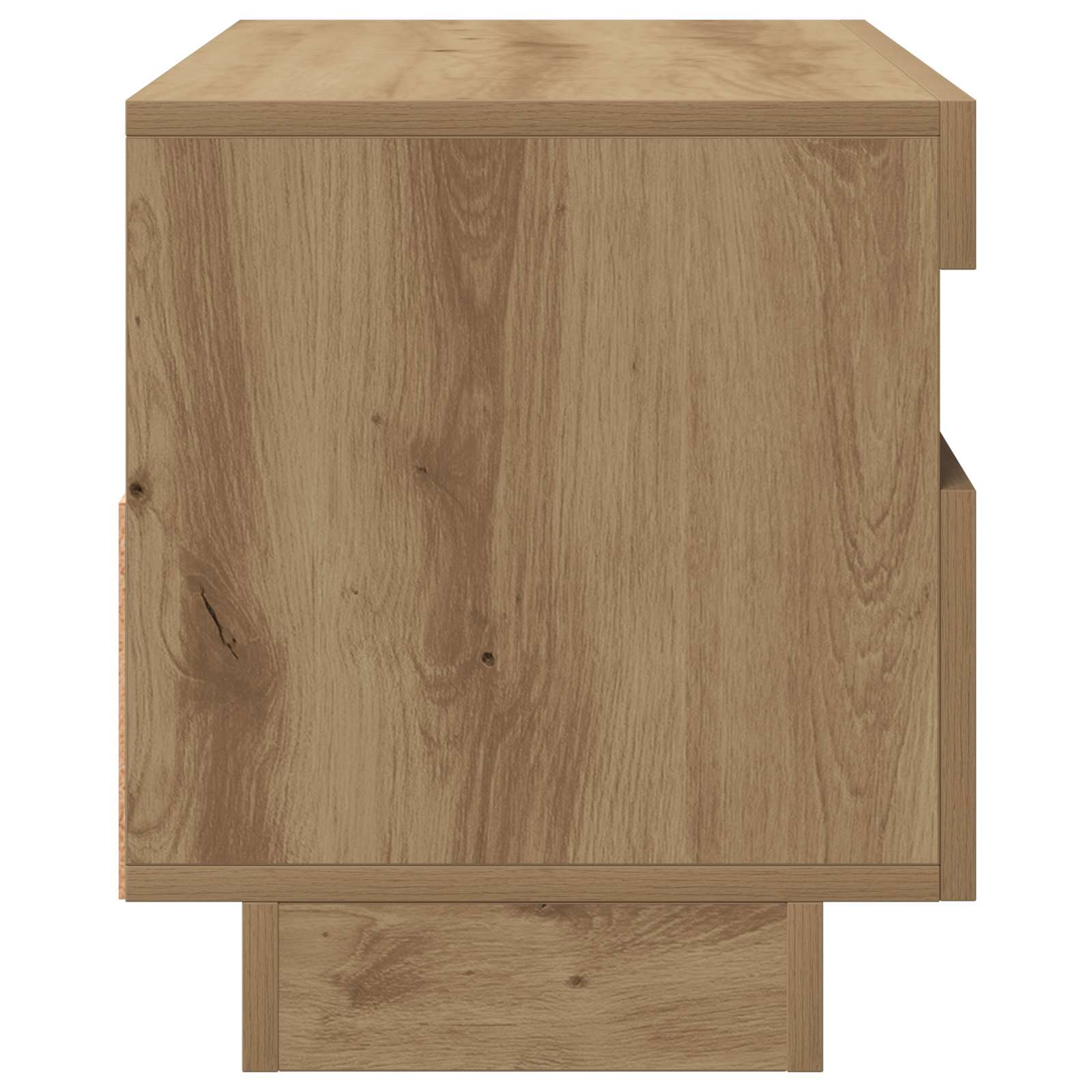 vidaXL Tv-meubel met LED 80x35x40 cm bewerkt hout artisanaal eiken