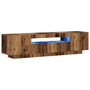 TV stolek s LED old wood 160 x 35 x 40 cm kompozitní dřevo - obrázek 3