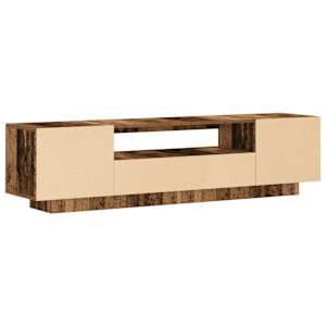 TV stolek s LED old wood 160 x 35 x 40 cm kompozitní dřevo - obrázek 9