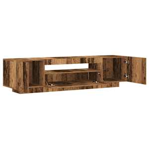 TV stolek s LED old wood 160 x 35 x 40 cm kompozitní dřevo - obrázek 10