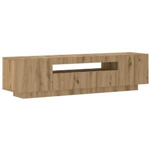 TV stolek s LED dub artisan 160 x 35 x 40 cm kompozitní dřevo - obrázek 6