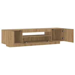 TV stolek s LED dub artisan 160 x 35 x 40 cm kompozitní dřevo - obrázek 10