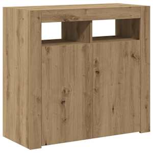 Příborník s LED dub artisan 80 x 35 x 75 cm kompozitní dřevo - obrázek 10