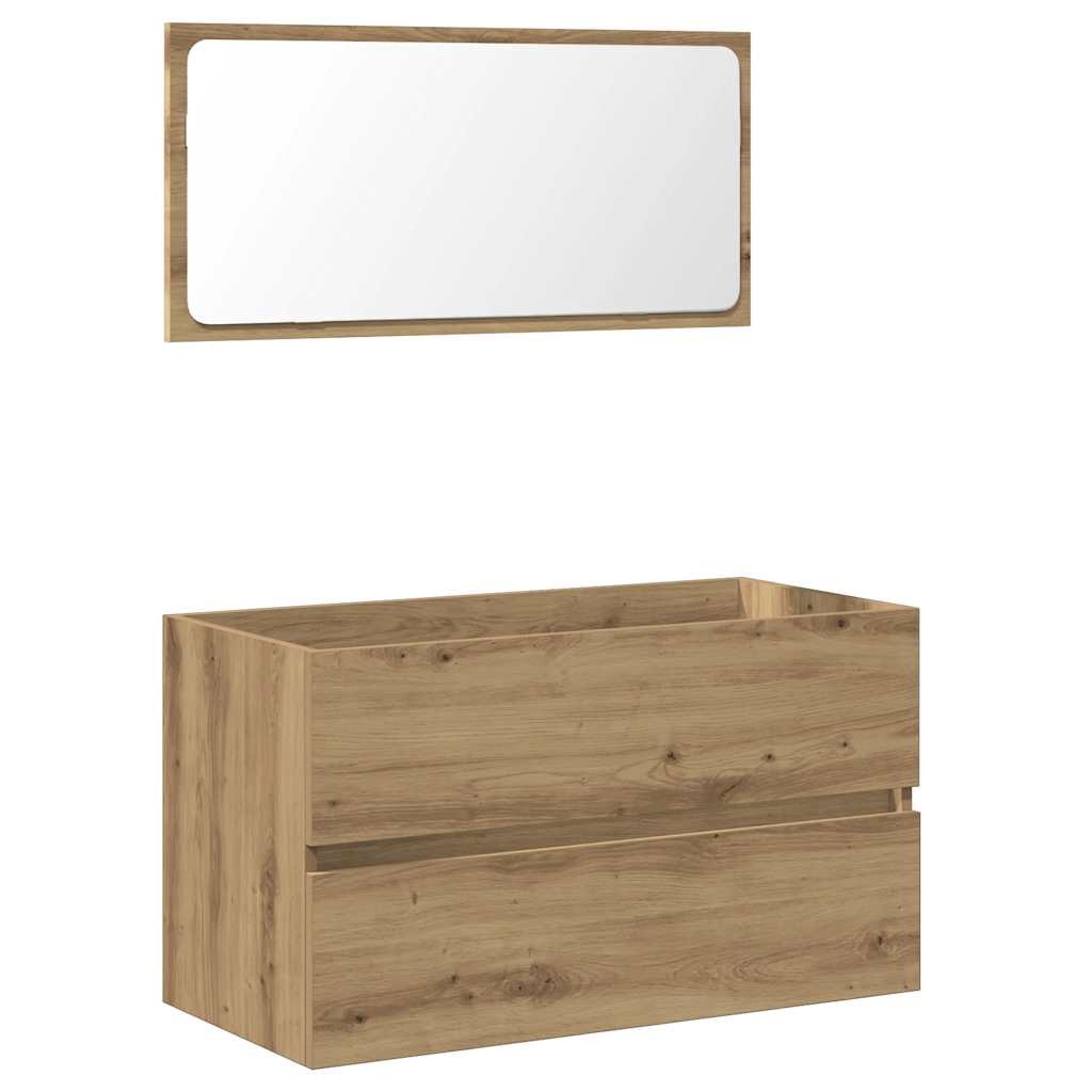 Thumbnail - vidaXL Badschrank mit Spiegel Artisan-Eiche Holzwerkstoff