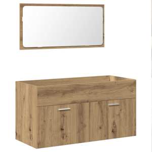 vidaXL peegliga vannitoakapp Artisan Oak Engineered Wood