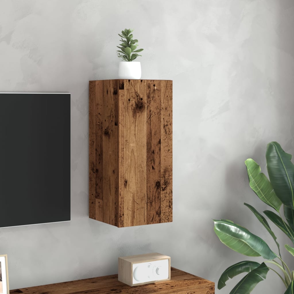 vidaXL Tv-meubel 30,5x30x60 cm bewerkt hout oud houtkleurig