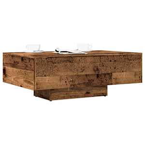 Klubska mizica starinski les 85x55x31 cm inženirski les