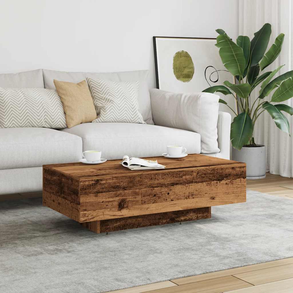 vidaXL Konferenčný stolík staré drevo 100x49,5x31 cm kompozitné drevo